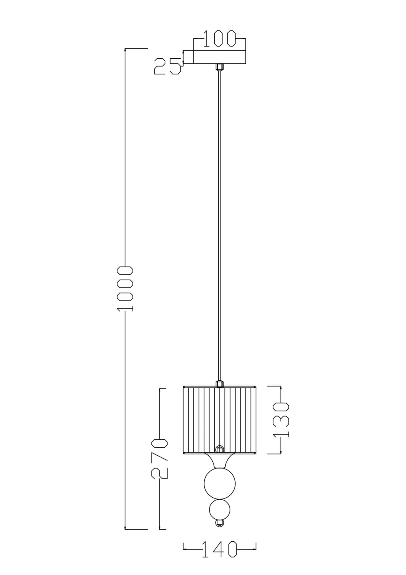 Freya Modern Lauren Хром Подвесной светильник FR5093PL-01CH — миниатюра 5