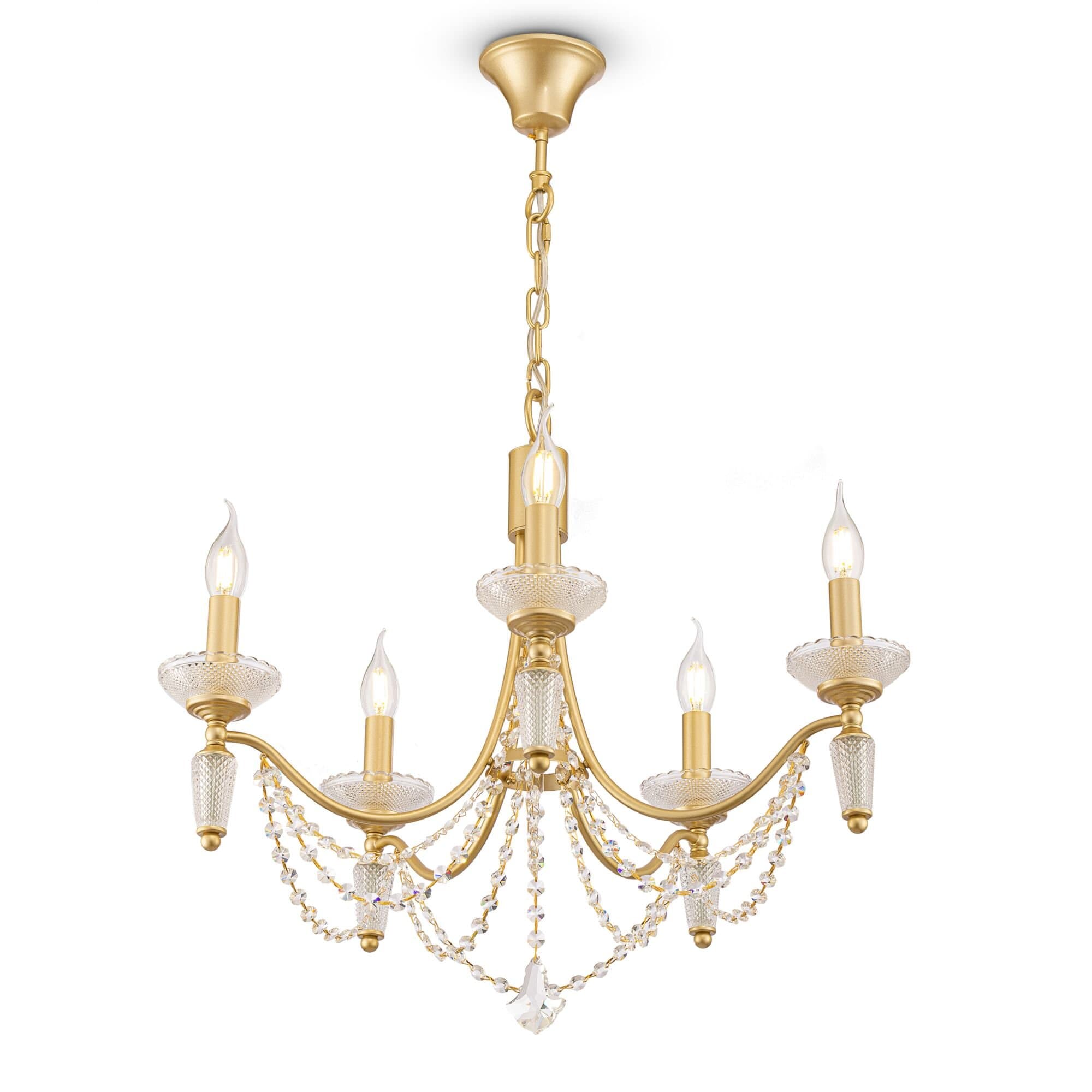 Freya Classic Zoe Золото Люстра FR2009PL-05G — миниатюра 2