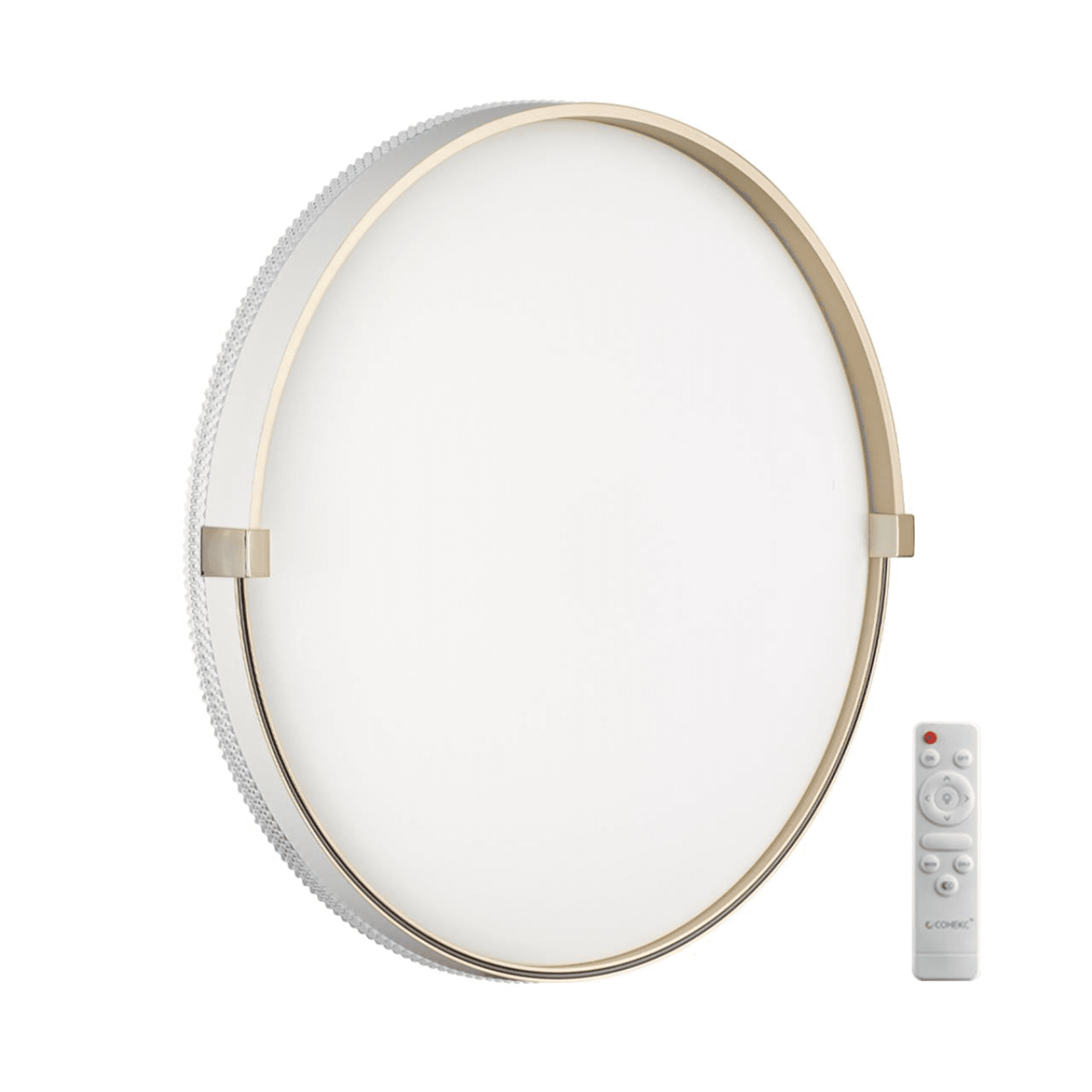 Sonex 7646/EL PALE SN Светильник пластик/золотой LED 70Вт 3000-6000К D490 IP43 пульт ДУ OLIDI WHITE