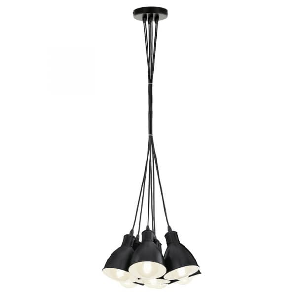 Eglo Подвес PRIDDY, 7х60W (E27), Ø385, H1100, сталь, черный 49467 — миниатюра 1