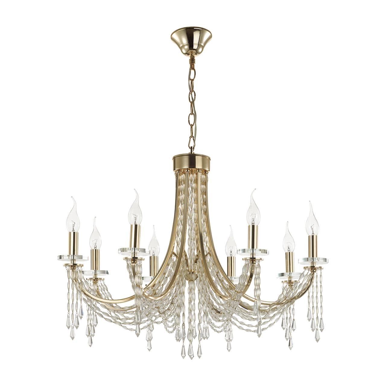 Odeon Light 5063/8 CLASSIC ODL24 537 золото/прозрачный/металл/хрусталь Люстра E14 8*40W CAPEL