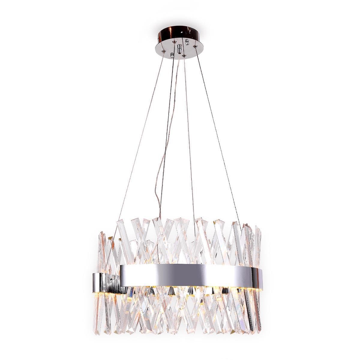 Ambrella Хрустальный подвесной светодиодный светильник TR5308 CH/CL хром/прозрачный 100W D500*750 (Без ПДУ) — миниатюра 1