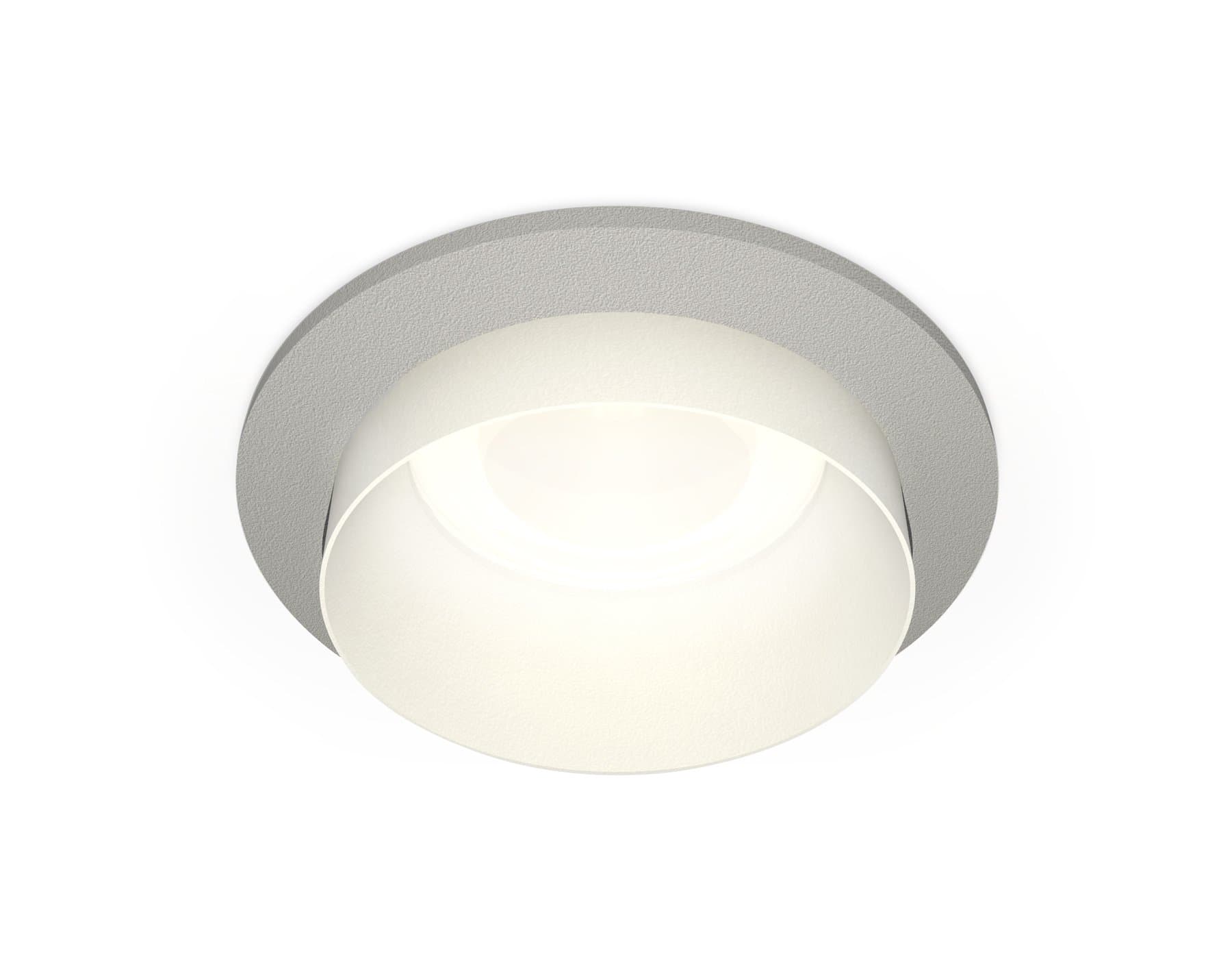 Ambrella Комплект встраиваемого светильника XC6514020 SGR/SWH серый песок/белый песок MR16 GU5.3 (C6514, N6130) — миниатюра 1