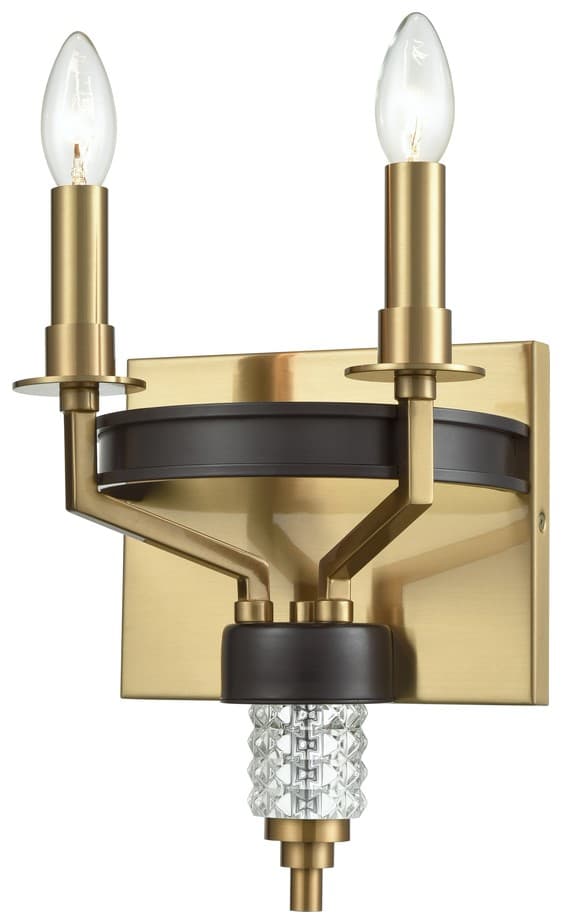 Wertmark WE246.02.501 Бра Латунь, Черный, Прозрачный E14 2*40W