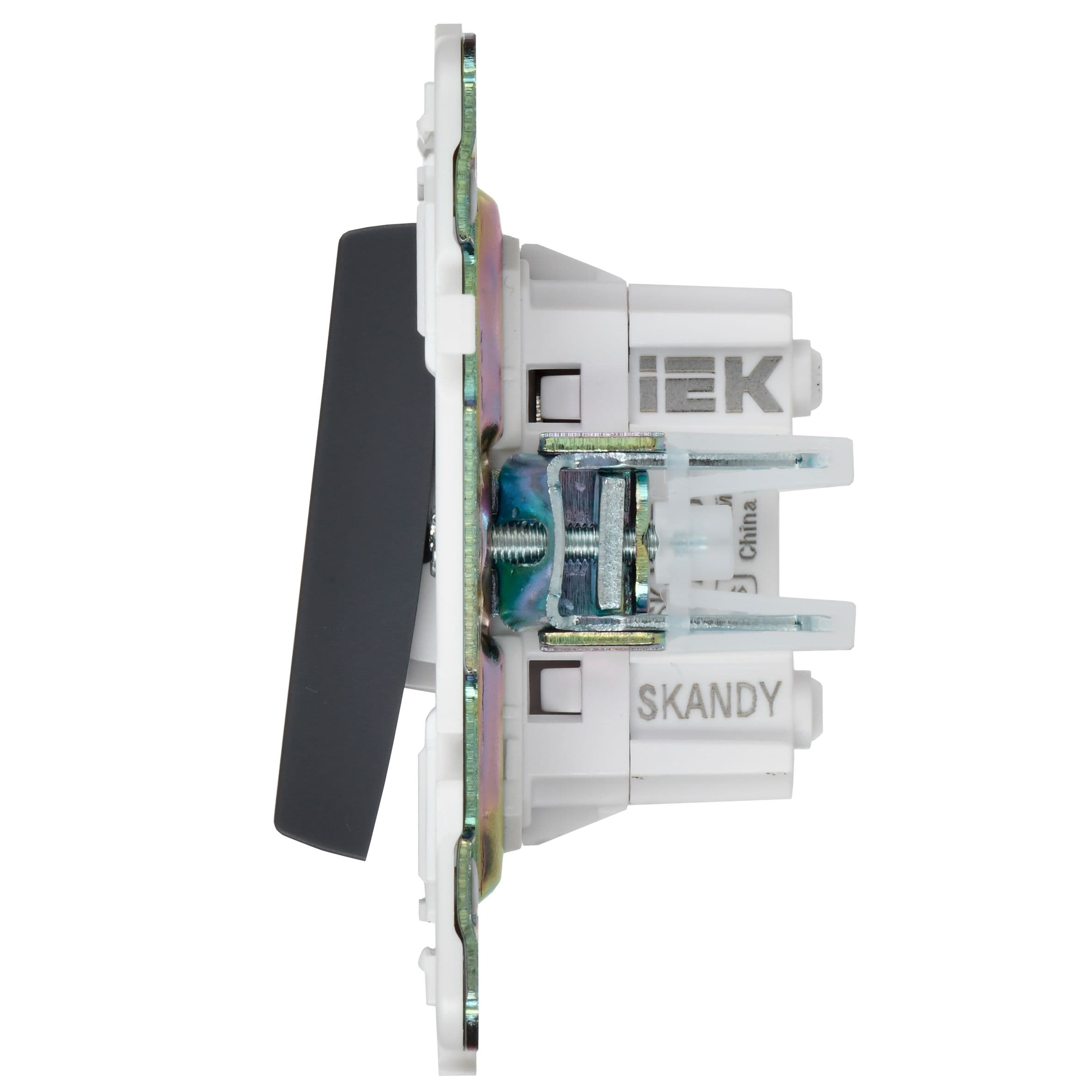 IEK SKANDY Титан Выключатель 2-клавишный перекрестный 10А SK-V06T — миниатюра 3