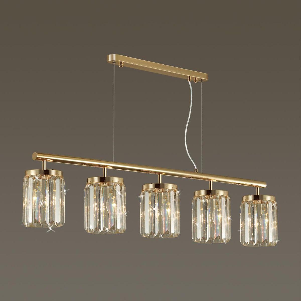 Odeon Light 4987/5 CLASSIC ODL22 449 золотой/хрусталь Люстра E14 5*40W VASSA — миниатюра 4