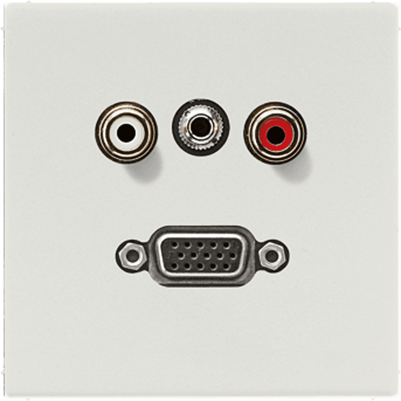 JUNG 2x Cinch Audio (RCA) / Stereo разъем (TRS 3.5 mm) / VGA, светло-серый MALS1072LG