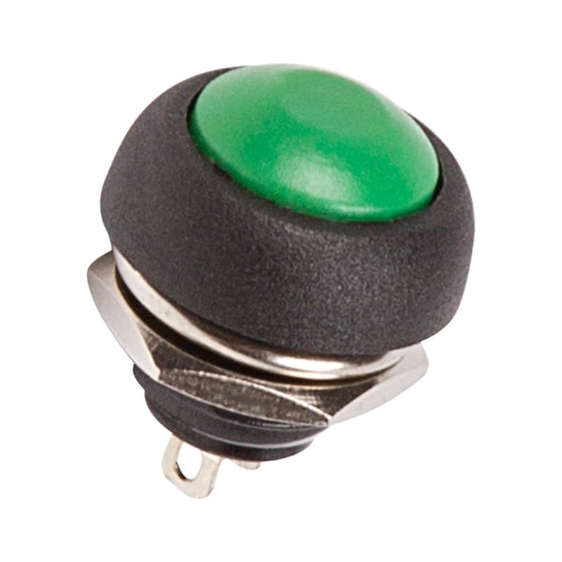Выключатель-кнопка 250V 1А (2с) (ON)-OFF Б/Фикс зеленая Micro Rexant 36-3053