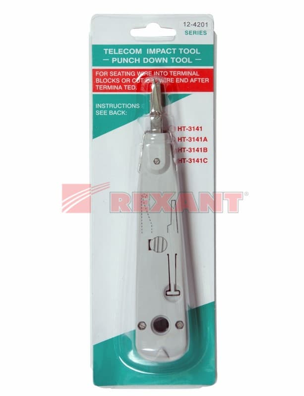 Инструмент для заделки и обрезки витой пары 110 (ht-3141) Rexant 12-4201 — миниатюра 3