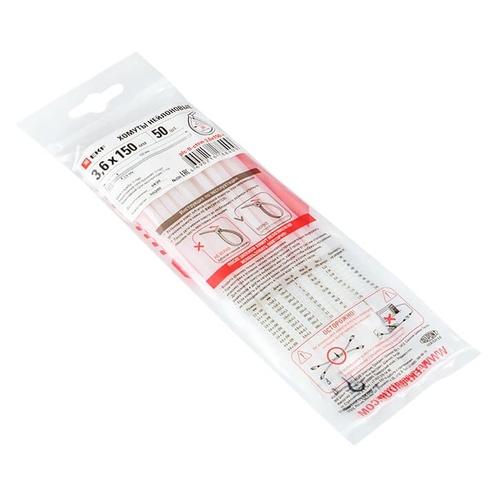 EKF PROxima Хомут P6.6 стандартный (б), 3.6x150 (100шт) FlexLock — миниатюра 2