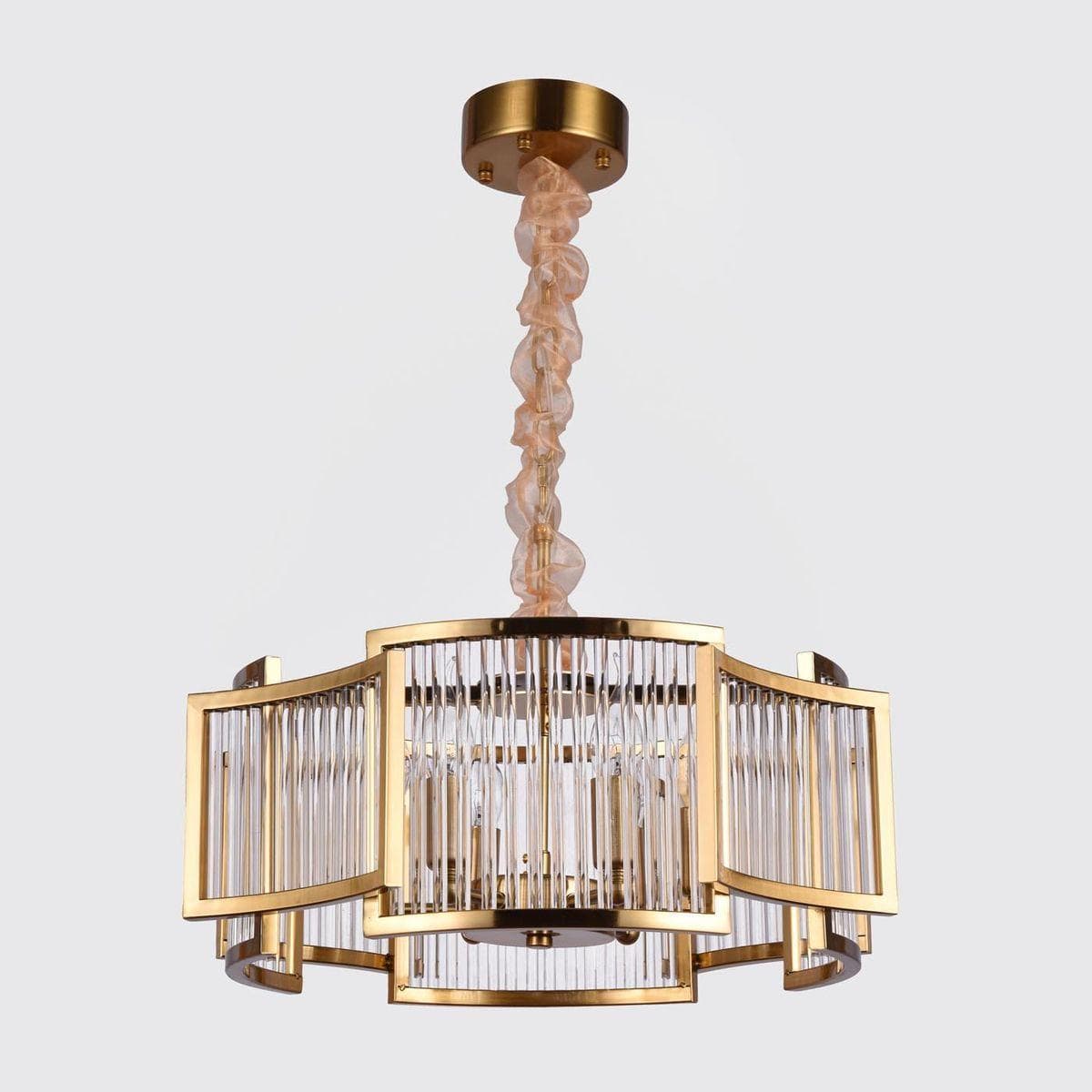Ambrella Подвесная люстра с хрусталем TR5368/6 GD/CL золото/прозрачный E14/6 max 40W D500*653 — миниатюра 1