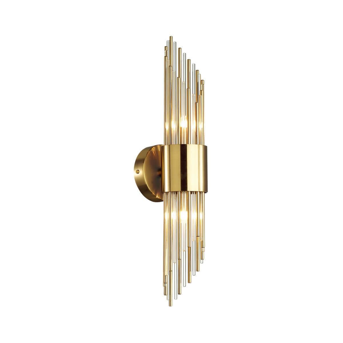Odeon Light 4847/2W HALL ODL21 335 золото/металл/стекло Бра G9 2*40W FLAMBI — миниатюра 1