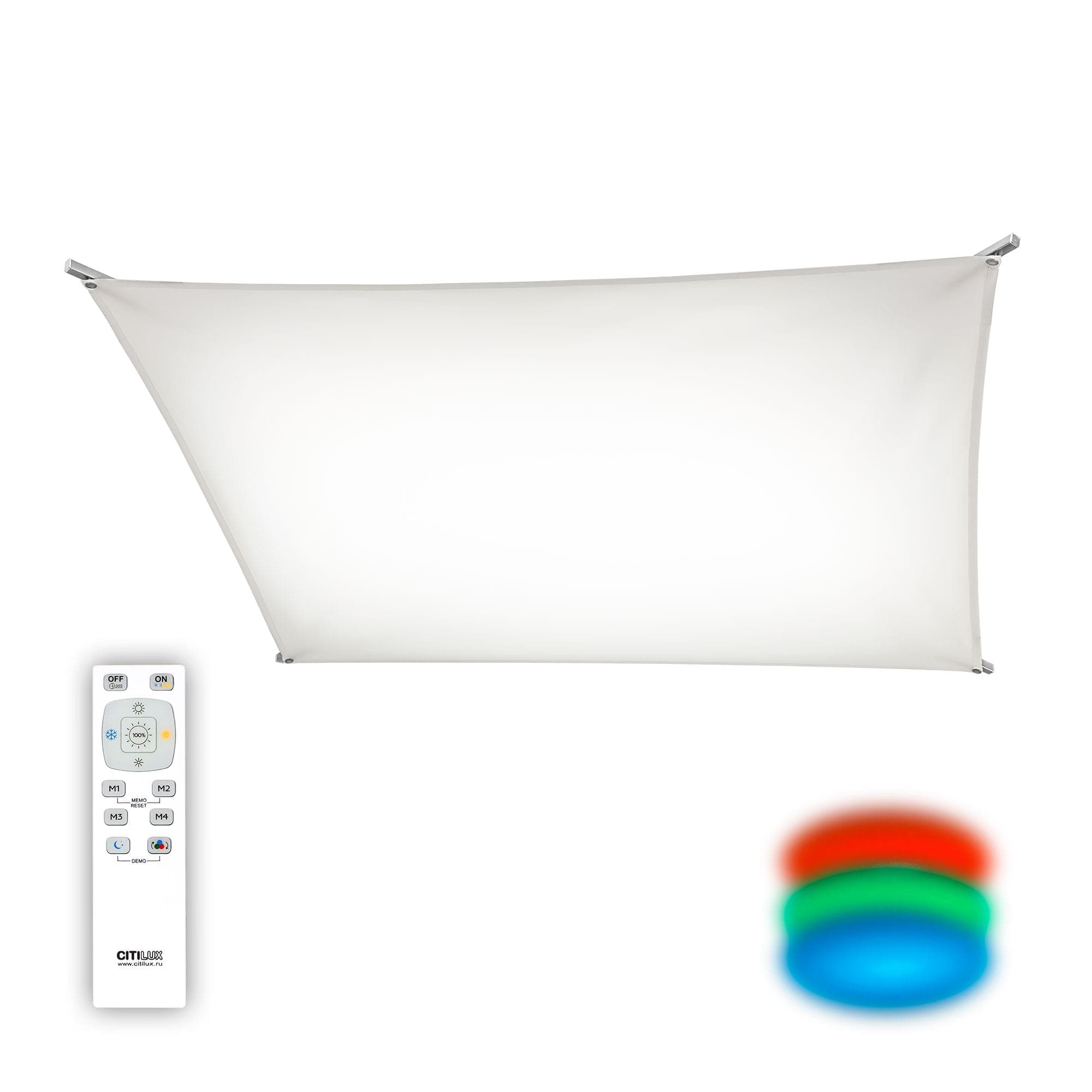 Citilux CL70111R120 Мат.Хром+Белый Светильник LED 120W с пультом