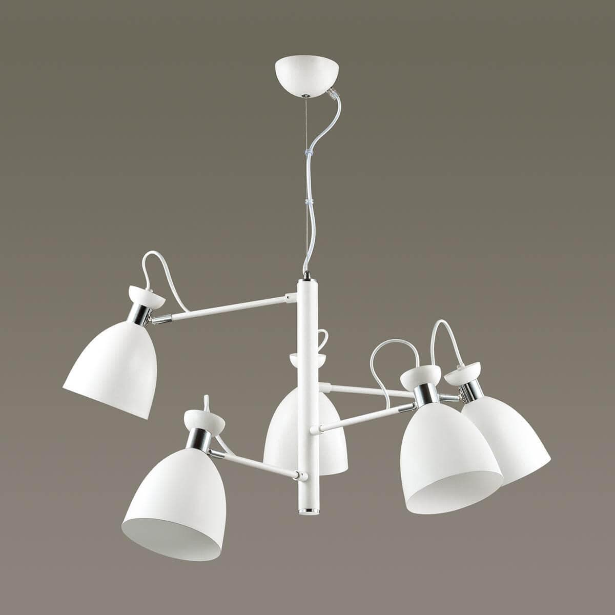 Lumion 3734/5 LN19 088 матовый белый, хром Люстра E27 5*60W 220V KIZZY — миниатюра 4