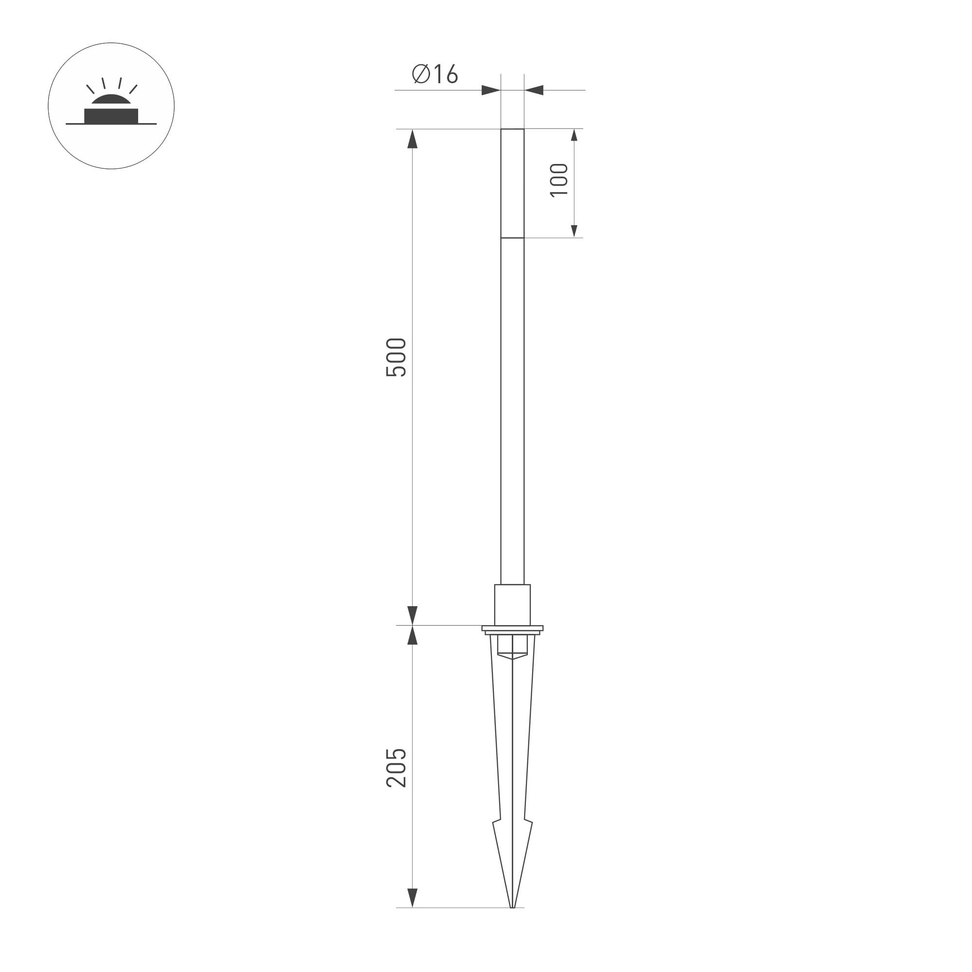 Arlight Светильник KT-CANNA-L500-1W Warm3000 (DG, 110 deg, 24V) (IP65 Металл, 3 года) 034161 — миниатюра 3