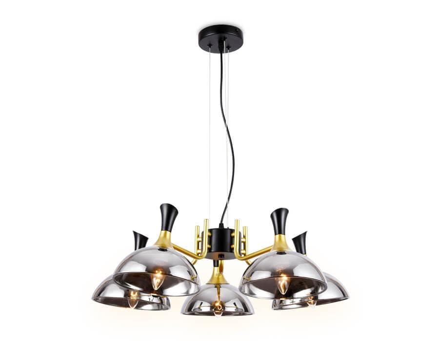 Ambrella Подвесная люстра TR9082/5 BK/GD/SM черный/золото/дымчатый E27/5 max 40W D750*750