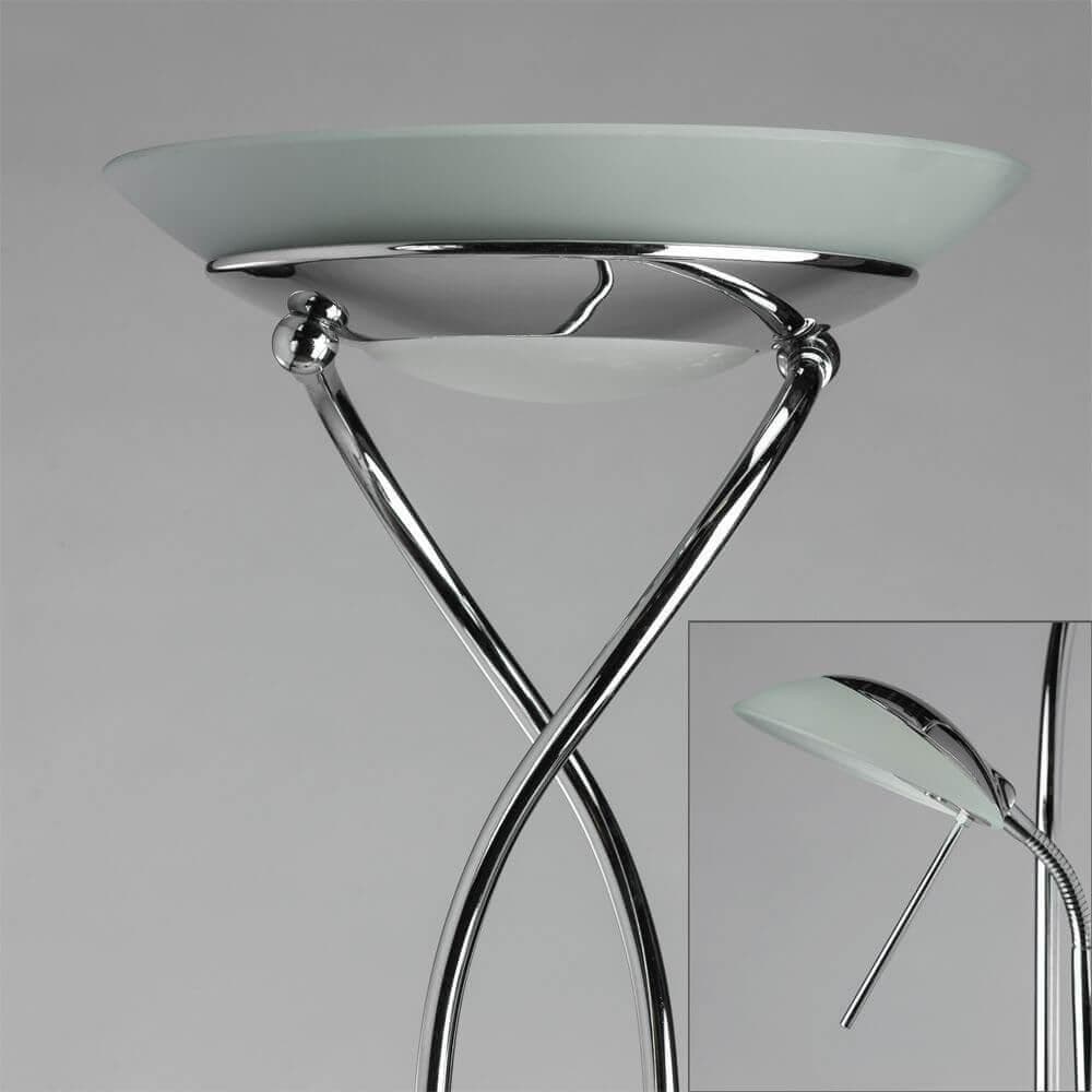 Arte Lamp Duetto Хром/Белый Торшер 1x230W, 1x33W 1xR7S-118mm, 1xG9 1x2300,1x330lm A4399PN-2CC — миниатюра 6