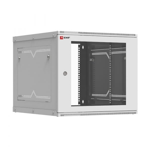 EKF PROxima Astra Шкаф телекоммуникационный настенный разборный 9U (600х650) дверь стекло ITB9G650D