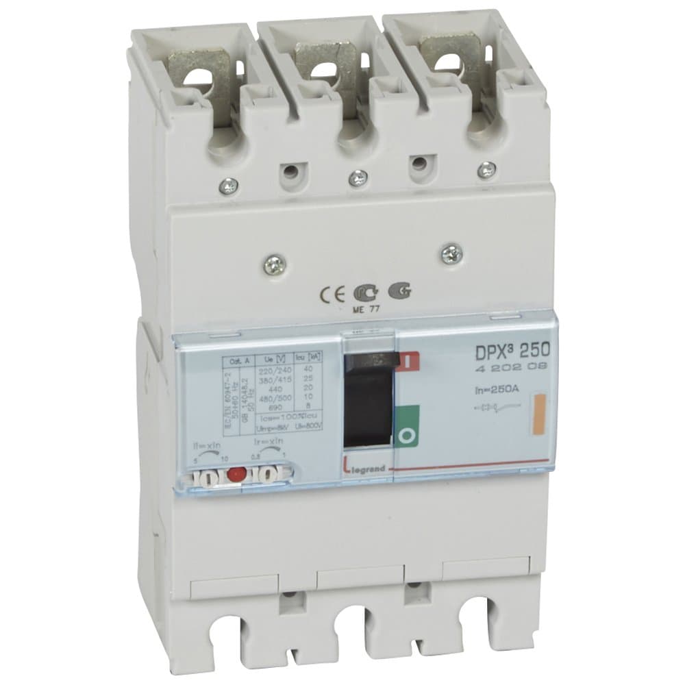 Legrand DPX3 250 Автоматический выключатель 3P 250А 25kA 420209 — миниатюра 1