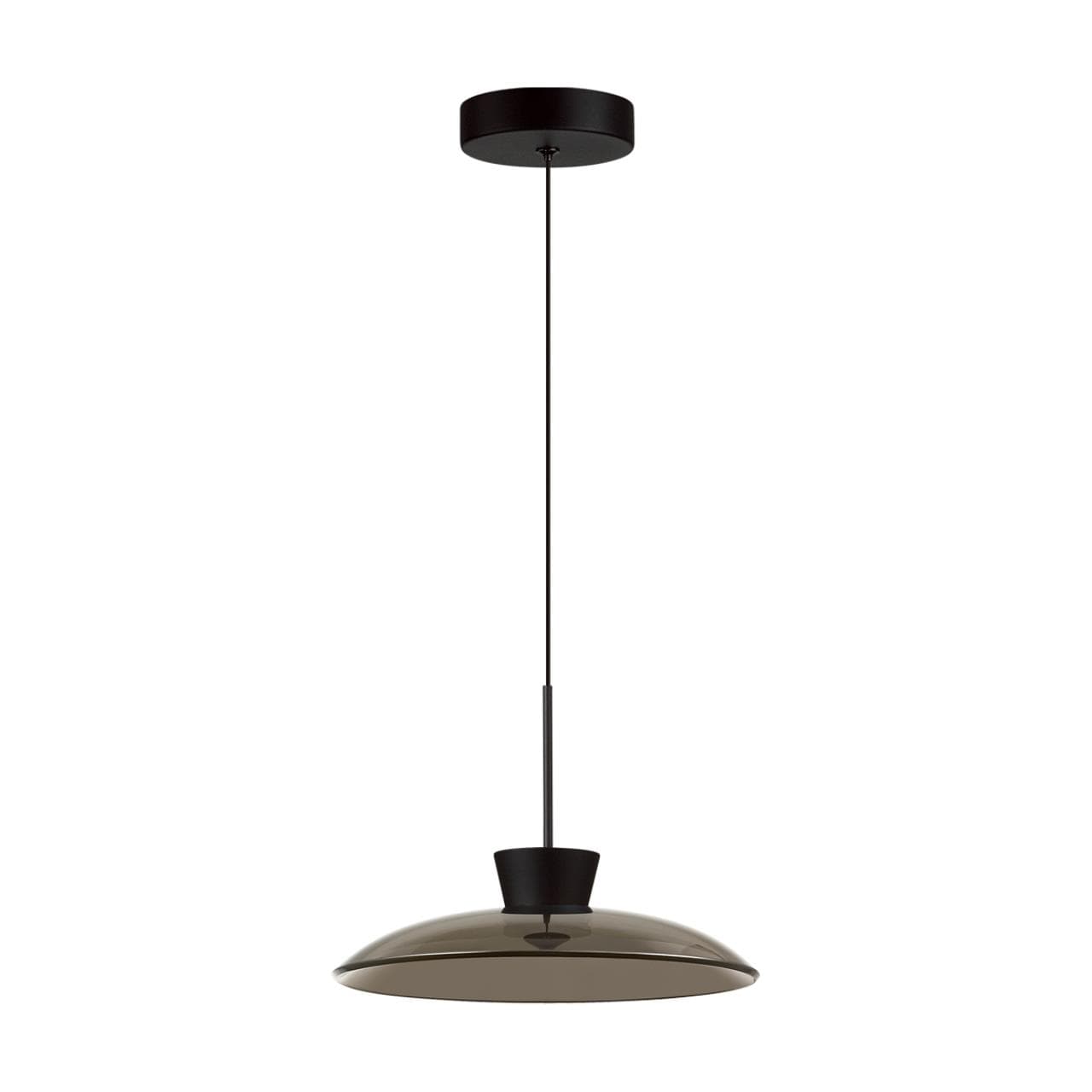 Odeon Light 5055/9L L-VISION ODL24 321 черный/дымчатый/металл/стекло Подвес LED 9W 3000К SAUCER
