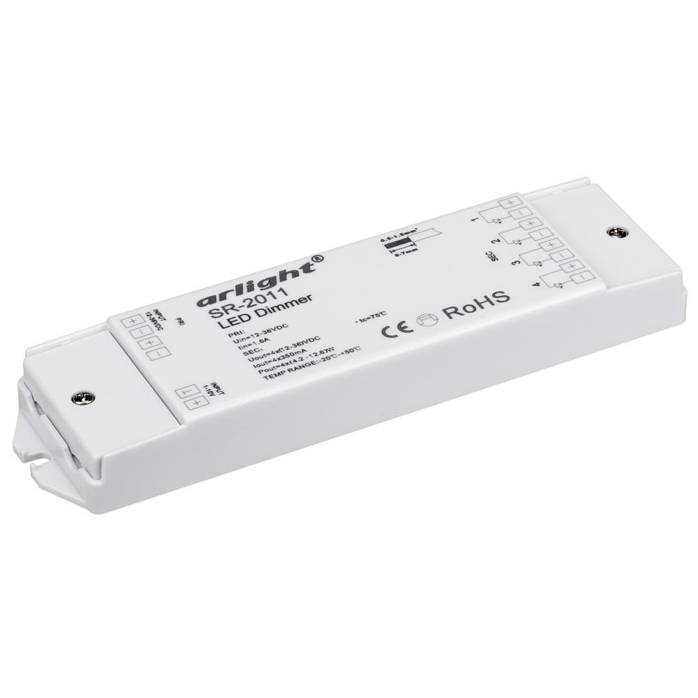 Arlight Диммер SR-2011 (12-36V, 4x350mA, 1-10V) (IP20 Пластик, 3 года) 014719