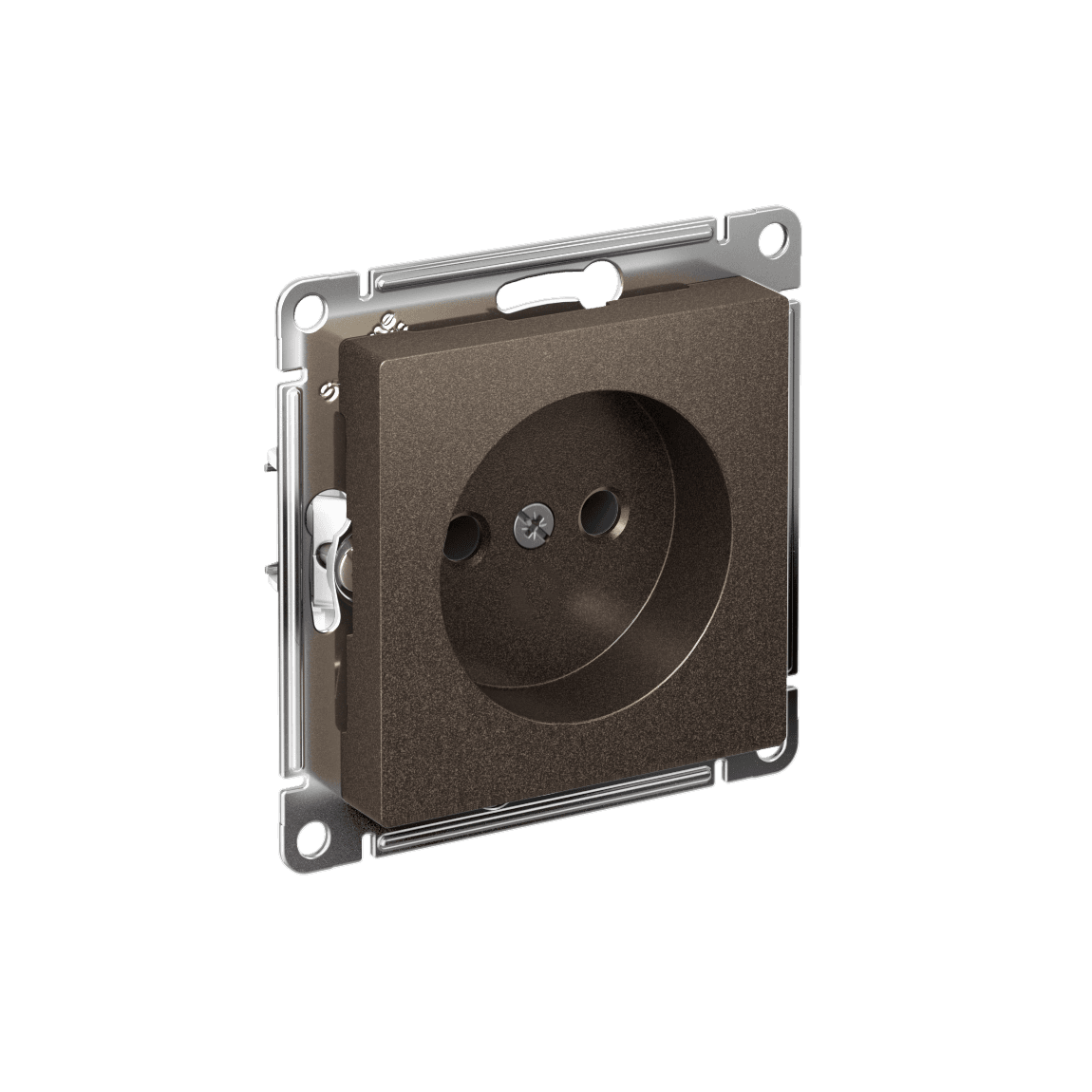 Systeme Electric AtlasDesign Мокко Розетка без заземления без шторок, 16А, мех., быстрозажим. клем.