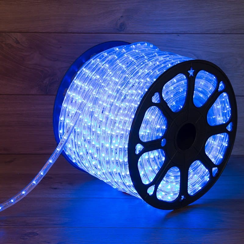 NEON-NIGHT Дюралайт LED, постоянное свечение (2W) - синий Эконом 24 LED/м , бухта 100м 121-123-4 — миниатюра 1