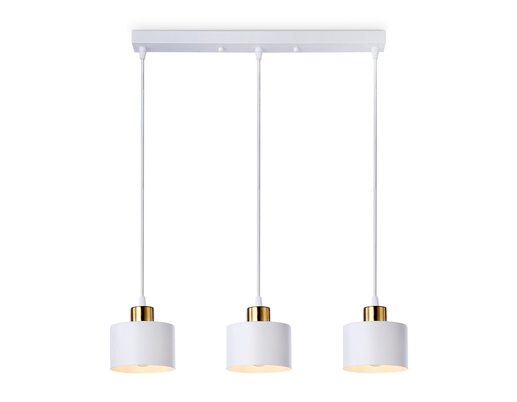 Ambrella Подвесной светильник в стиле лофт TR8117/3 WH/BS белый/латунь E27*3 max 40W 580*120*970 — миниатюра 1