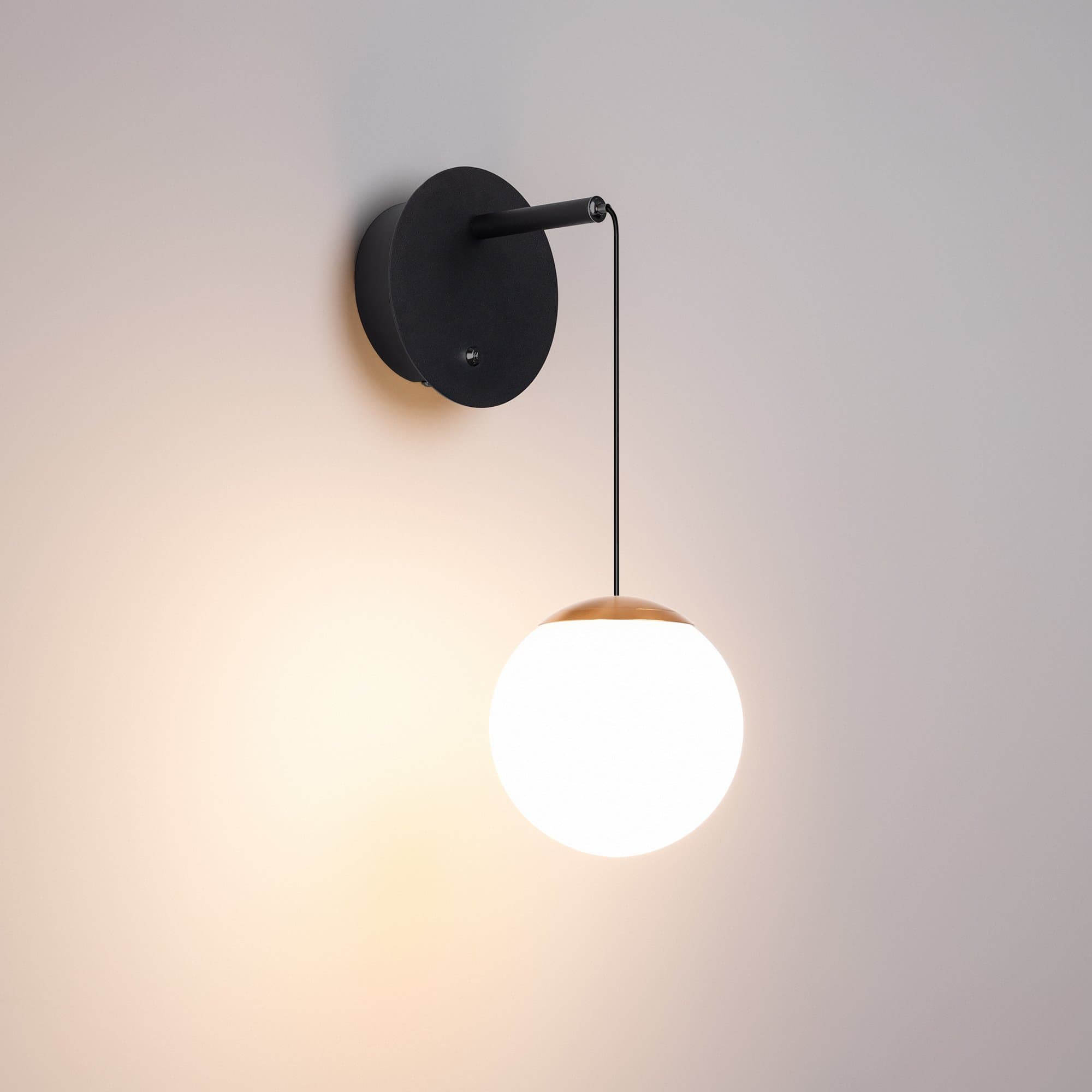 Arlight Светильник SP-BEADS-WALL-HANG-R130-6W Warm3000 (BK-GD, 180 deg, 230V) (IP20 Металл, 5 лет) 035373 — миниатюра 3