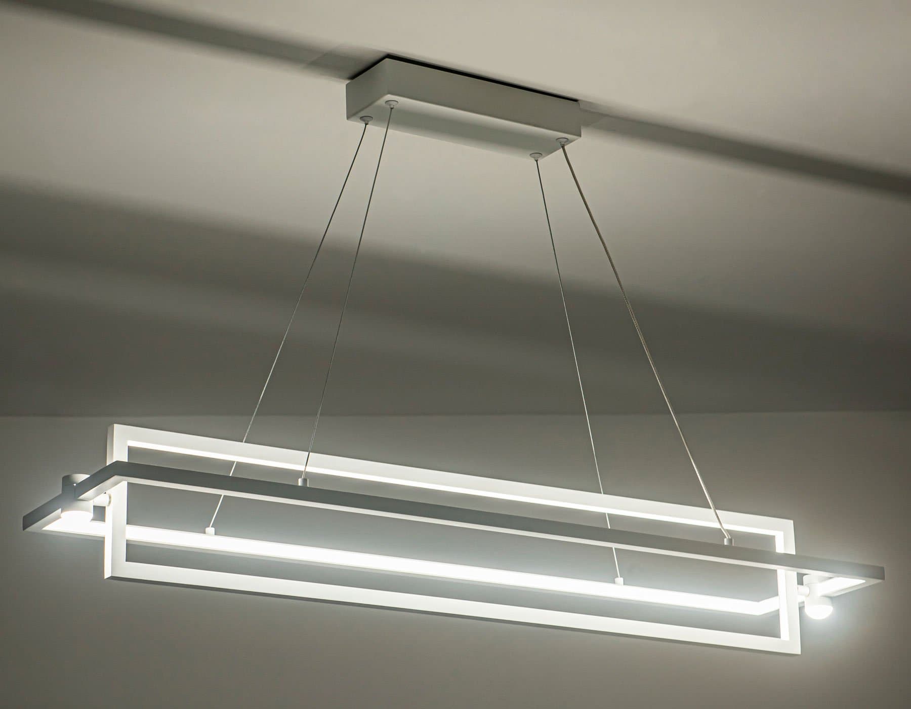 Ambrella Светильник подвесной светодиодный FL5735/2+2 WH белый 45W 3000K/4200K/6400K 900*220*1300 (без ПДУ) — миниатюра 2