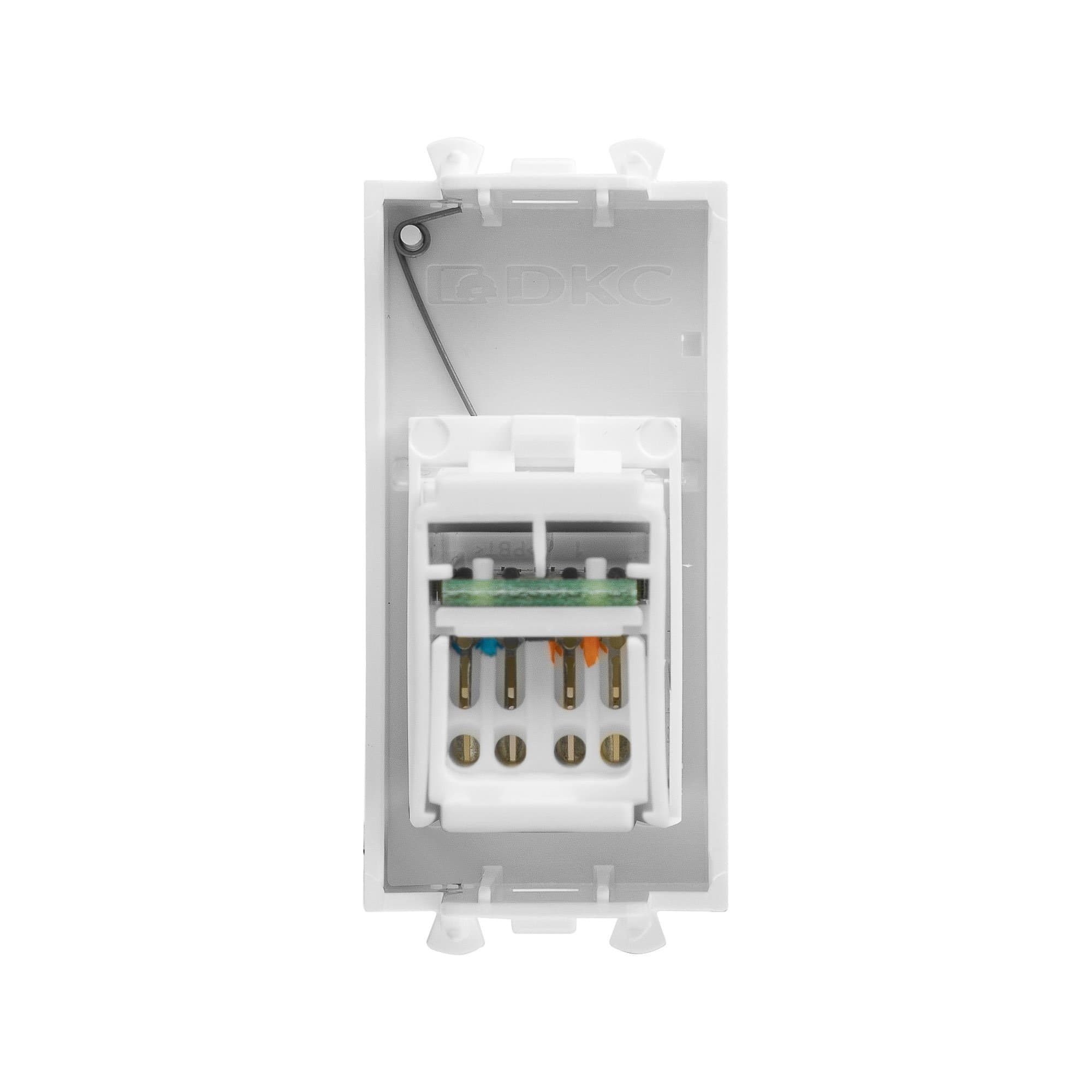 DKC Компьютерная розетка RJ-45 модульная, кат.6, "Avanti", "Белое облако", 1 модуль — миниатюра 6