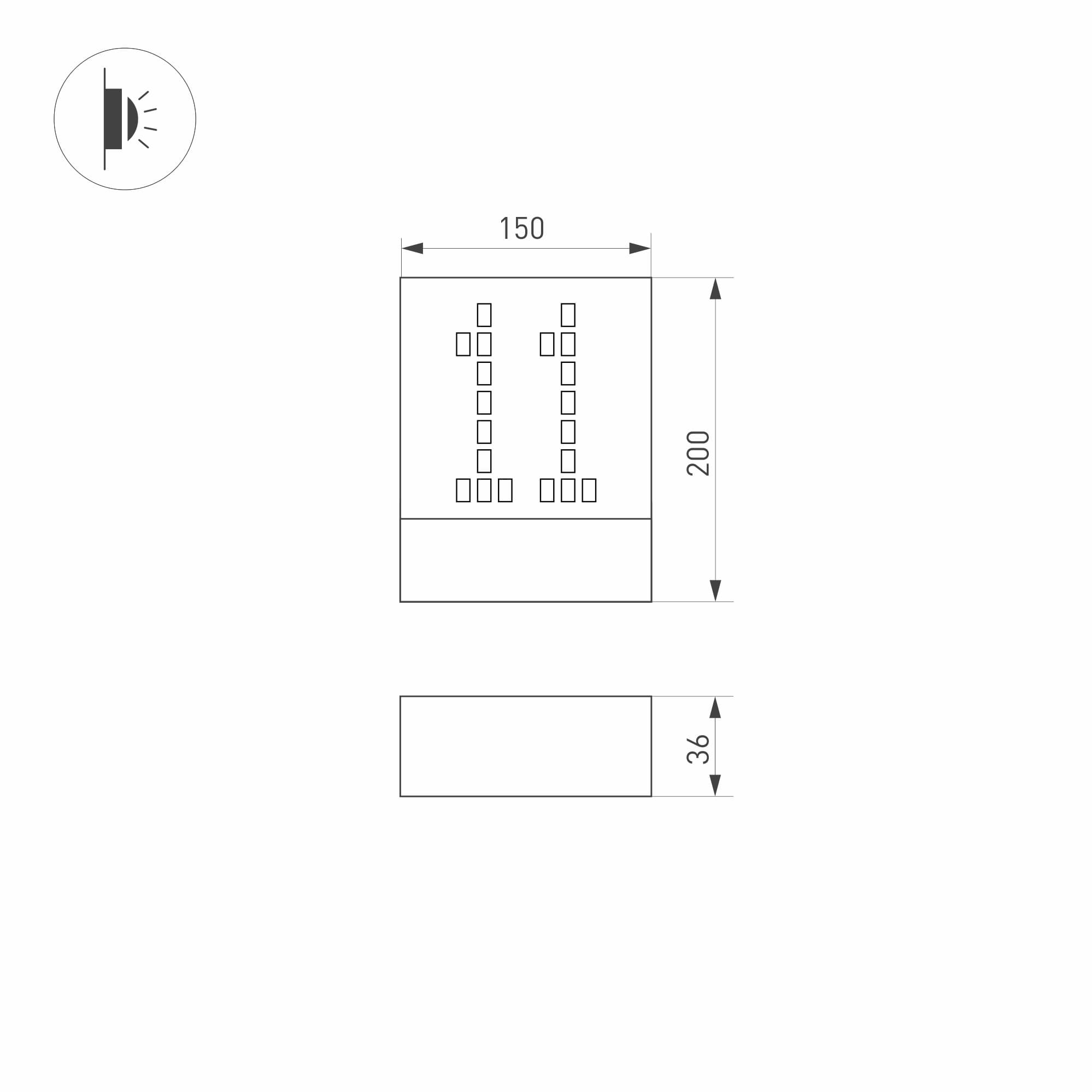 Arlight Светильник LGD-SIGN-WALL-S150x200-3W Warm3000 (RS, 148 deg, 230V) (IP54 Металл, 3 года) 030022 — миниатюра 5