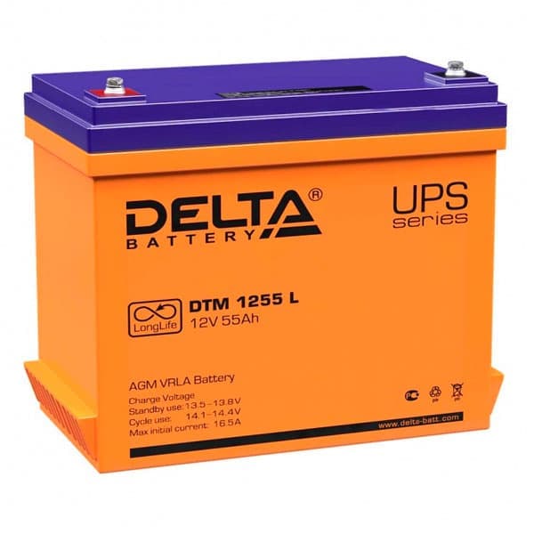 Delta Аккумуляторная батарея DTM 1255 L (12V/55Ah)