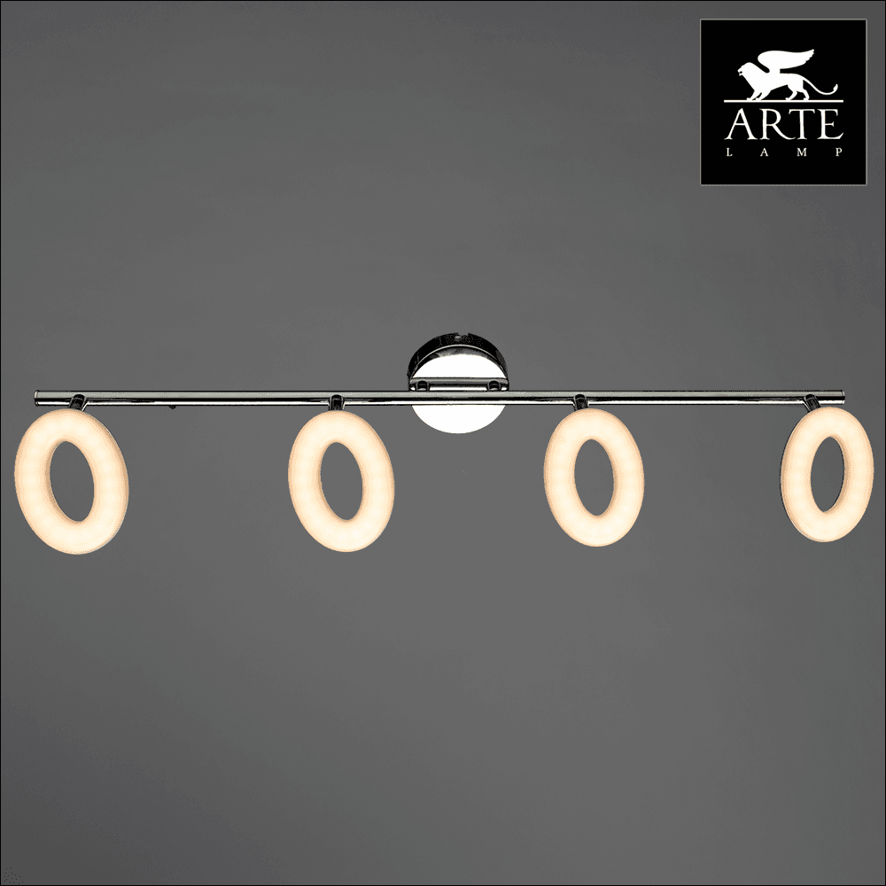 Arte Lamp Ciambella Хром/Белый Спот 4x4W 4xLED 4x320lm A8972PL-4CC — миниатюра 2
