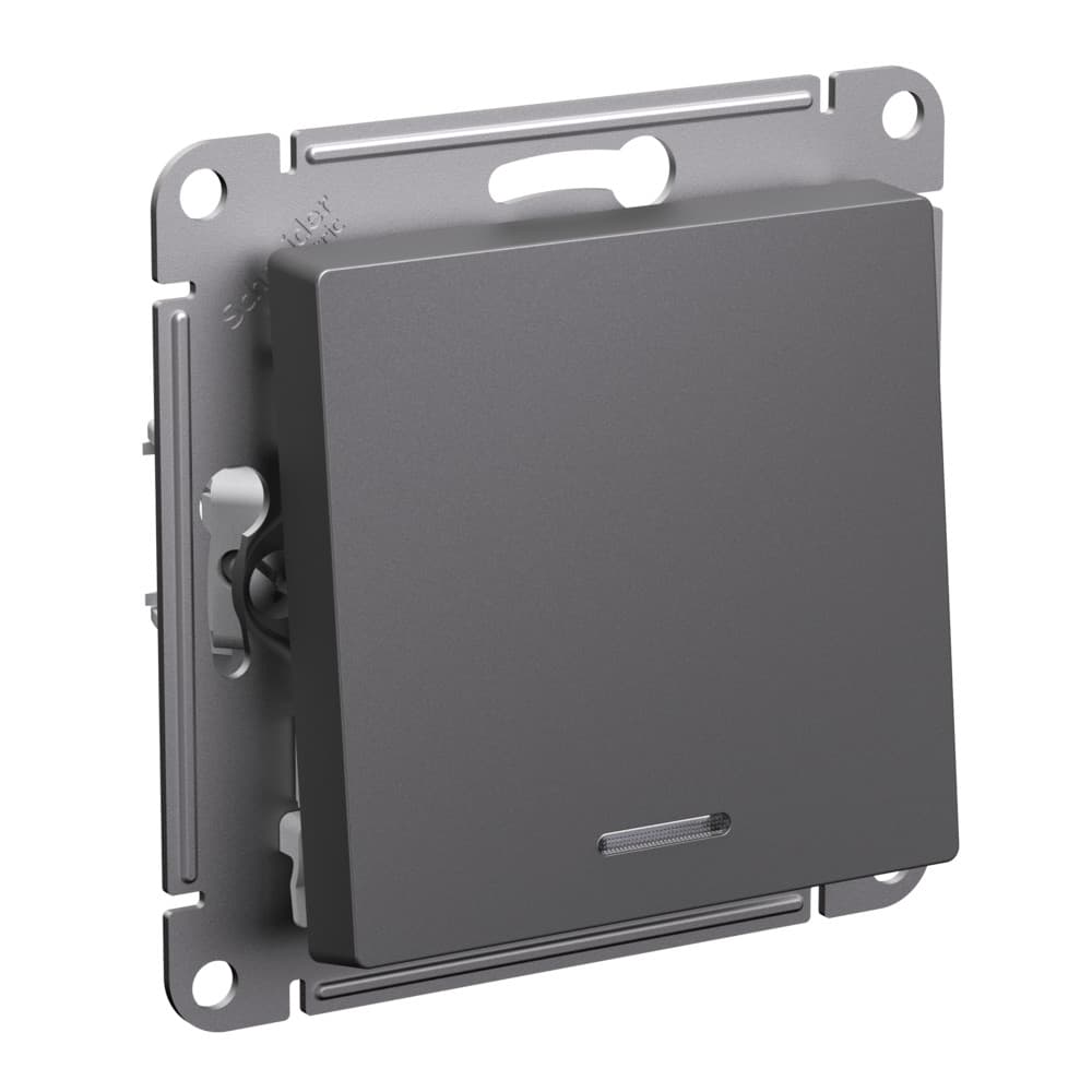 Systeme Electric AtlasDesign Базальт Выключатель 1-клавишный с подсветкой, сх.1а, 10АХ, механизм