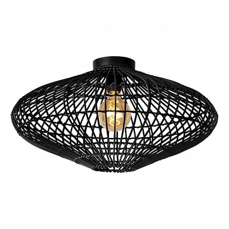 Lucide MAGALI Светильник потолочный Ø 56 cm 1xE27 Black 03135/56/30 — миниатюра 2