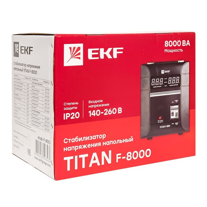 EKF PROxima Стабилизатор напряжения напольный TITAN F-8000 — миниатюра 3