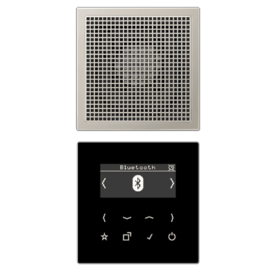 JUNG Цифровое радио DAB + с поддержкой Bluetooth, нержавеющая сталь DABES1BT