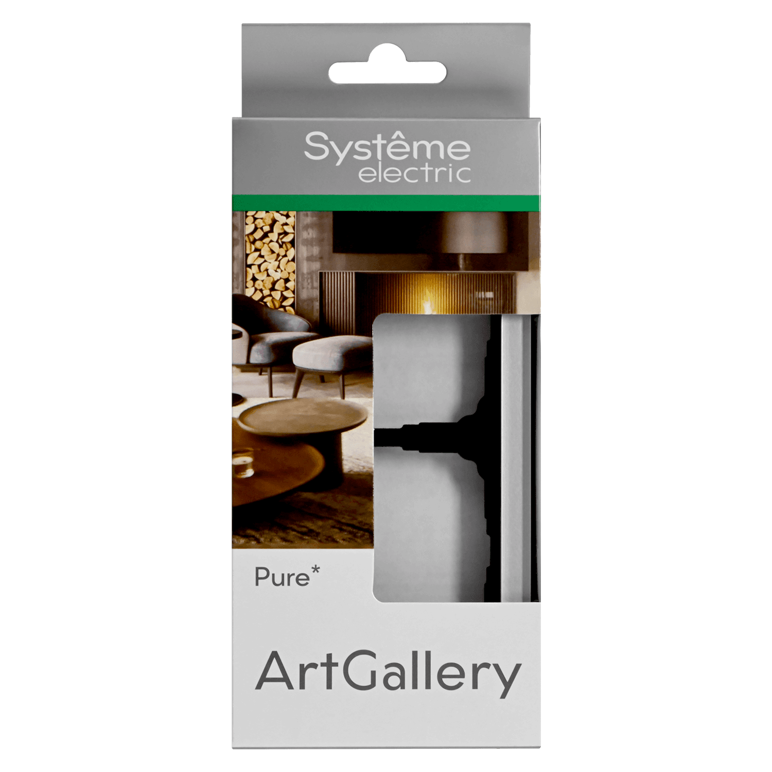 Systeme Electric ArtGallery Pure Органическое стекло Алюминий Рамка 2-ая — миниатюра 4
