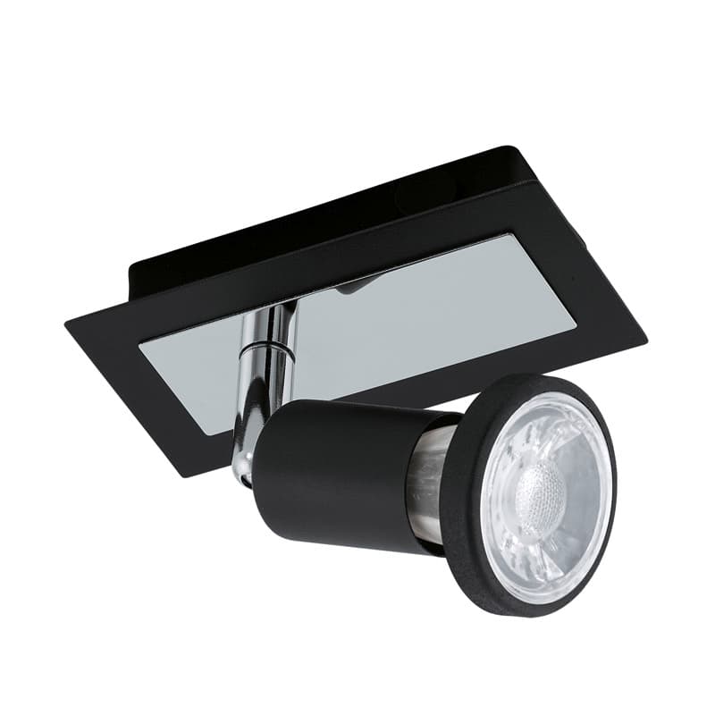 Eglo Спот LED SARRIA, 1x5W (GU10), L120, B60, сталь, черный, хром 94963