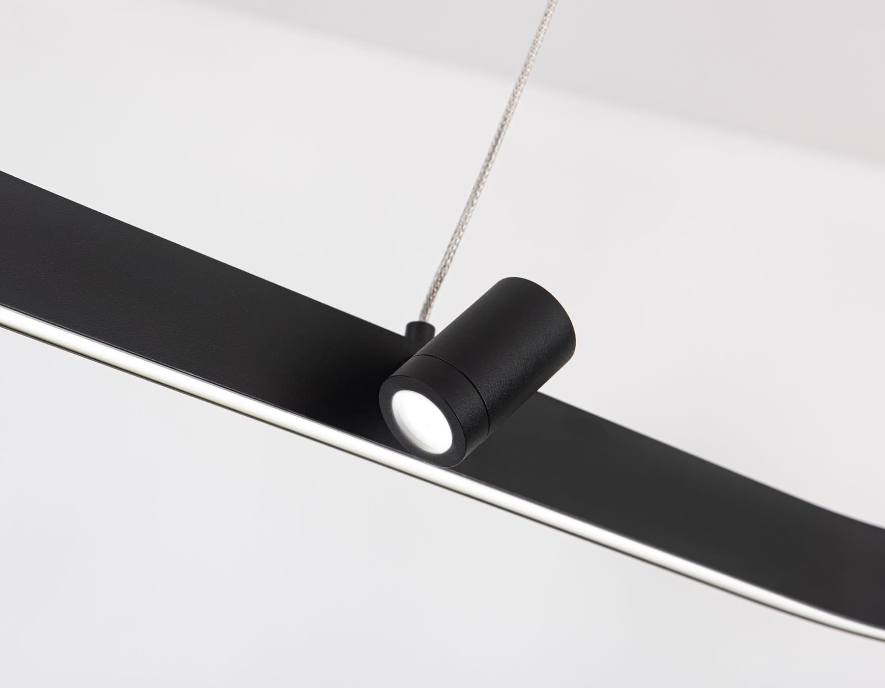 Ambrella Светильник подвесной светодиодный FL5803/1+4 BK черный 50W 3000K/4200K/6400K 600*600*1200 (без ПДУ) — миниатюра 7