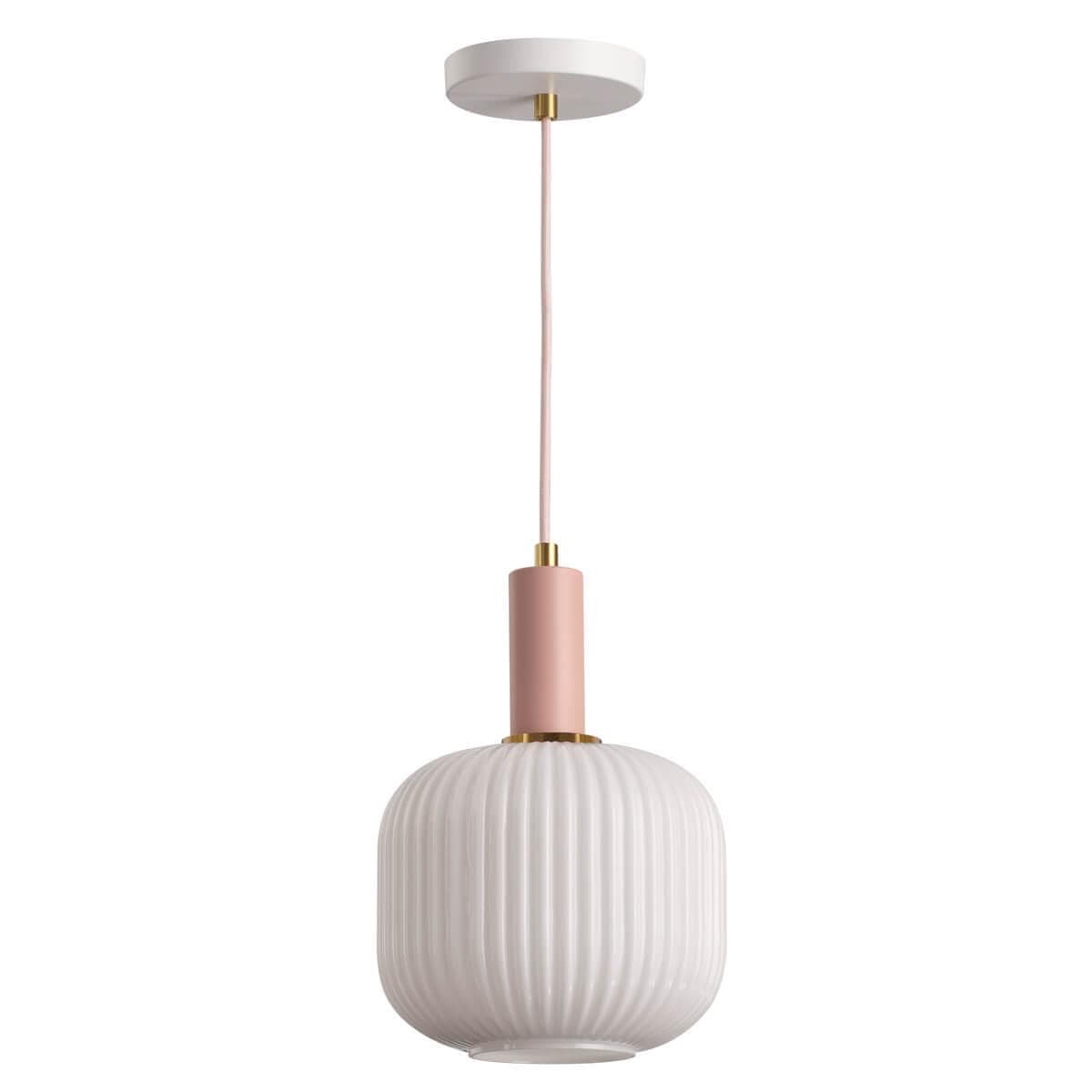 Lumion 4453/1 LN20 254 белый, розовый, стекло Подвес E27 1*60W 220V MERLIN — миниатюра 2