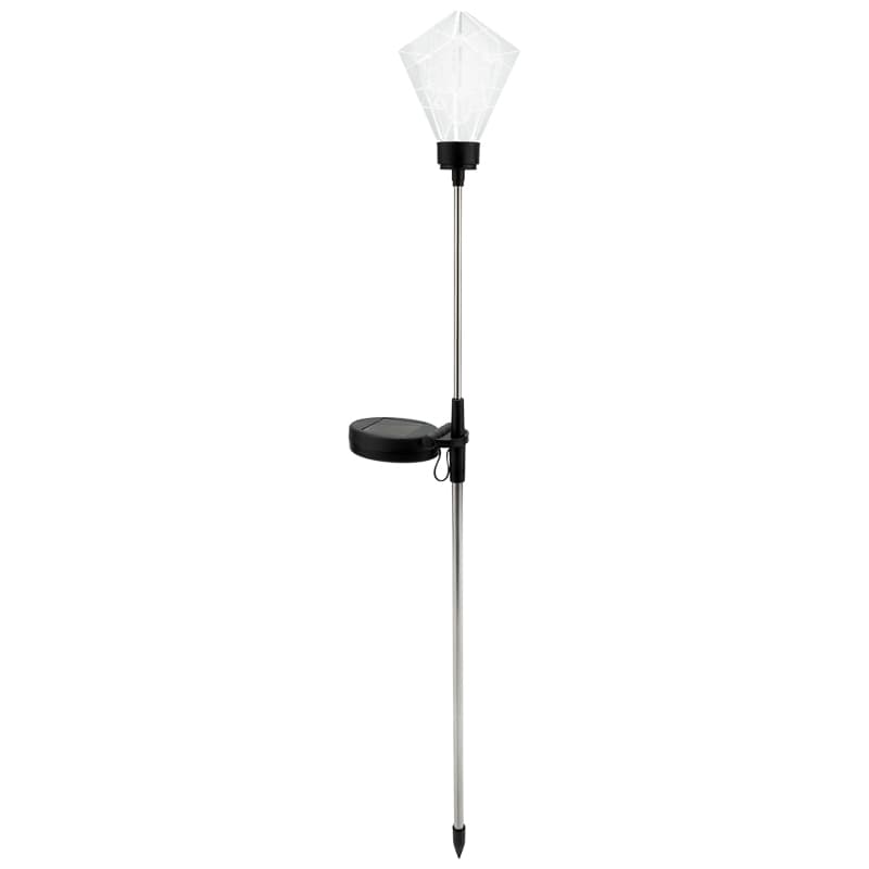 LAMPER Светильник светодиодный Хрустальный Цветок LED RGB  со встроенным аккумулятором, солнечной панелью, на колышке 602-1001