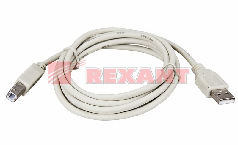 Шнур USB-А (male) - USB-B (male) 3M Rexant 18-1106 — миниатюра 3