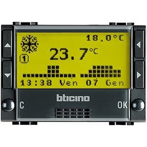 BT LL Антрацит Термостат электронный программир 7прог/7 дней, 2х1,5V 3 мод L4451