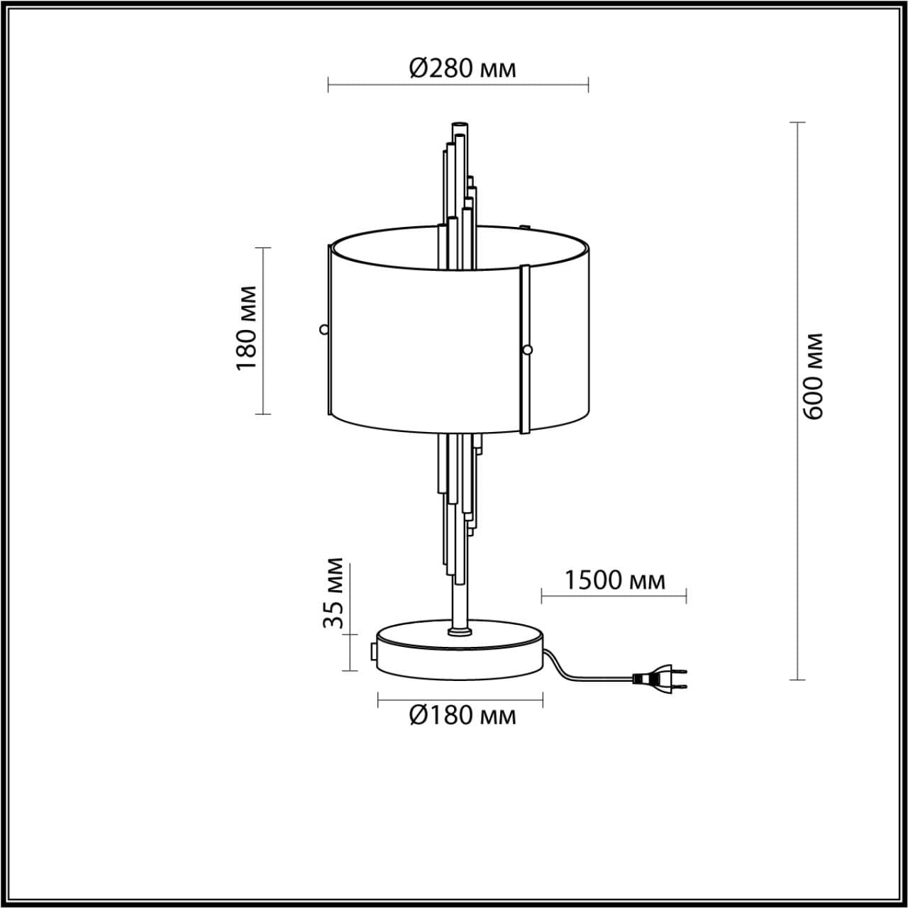 Odeon Light 4895/2T MODERN ODL_EX23 37 бронзовый/дымчатый/металл/стекло Настольная лампа E27 2*40W MARGARET — миниатюра 2
