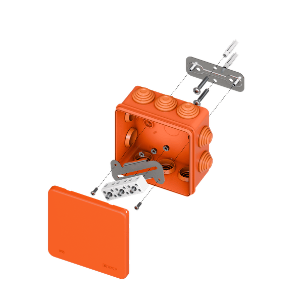 EKF Коробка огнестойкая E45 100x100x50мм с клеммниками 6 полюсов 0,5-4мм2 IP55 HF