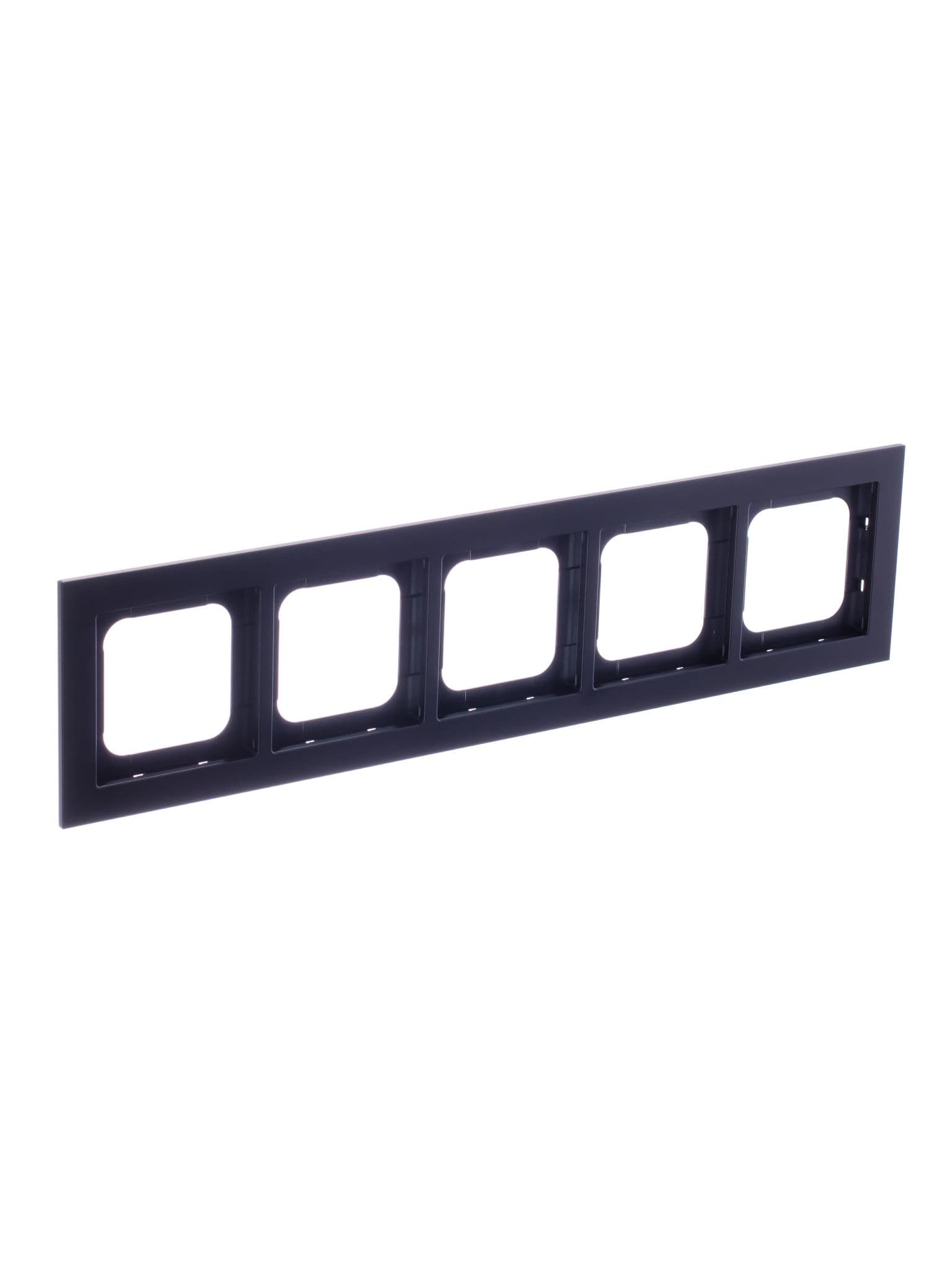 ABB Axcent металл/матовый черный Рамка 5-постовая 2CKA001754A4712 — миниатюра 2