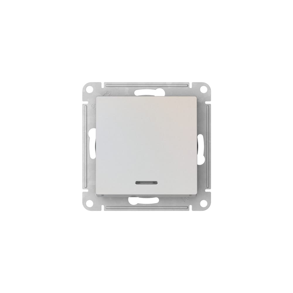 Systeme Electric AtlasDesign Жемчуг Выключатель 1-клавишный с подсвет.,сх.1а, 10АХ, мех., быстрозажим. клем. — миниатюра 3