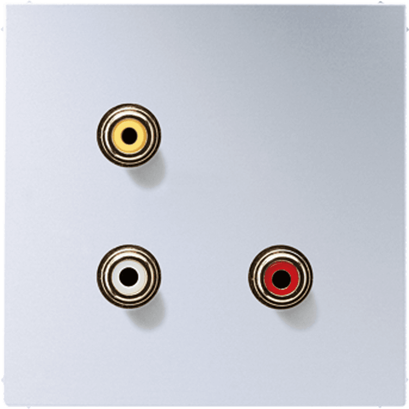 JUNG 2x Cinch Audio (RCA) / Composite Video, алюминий MAAL1031